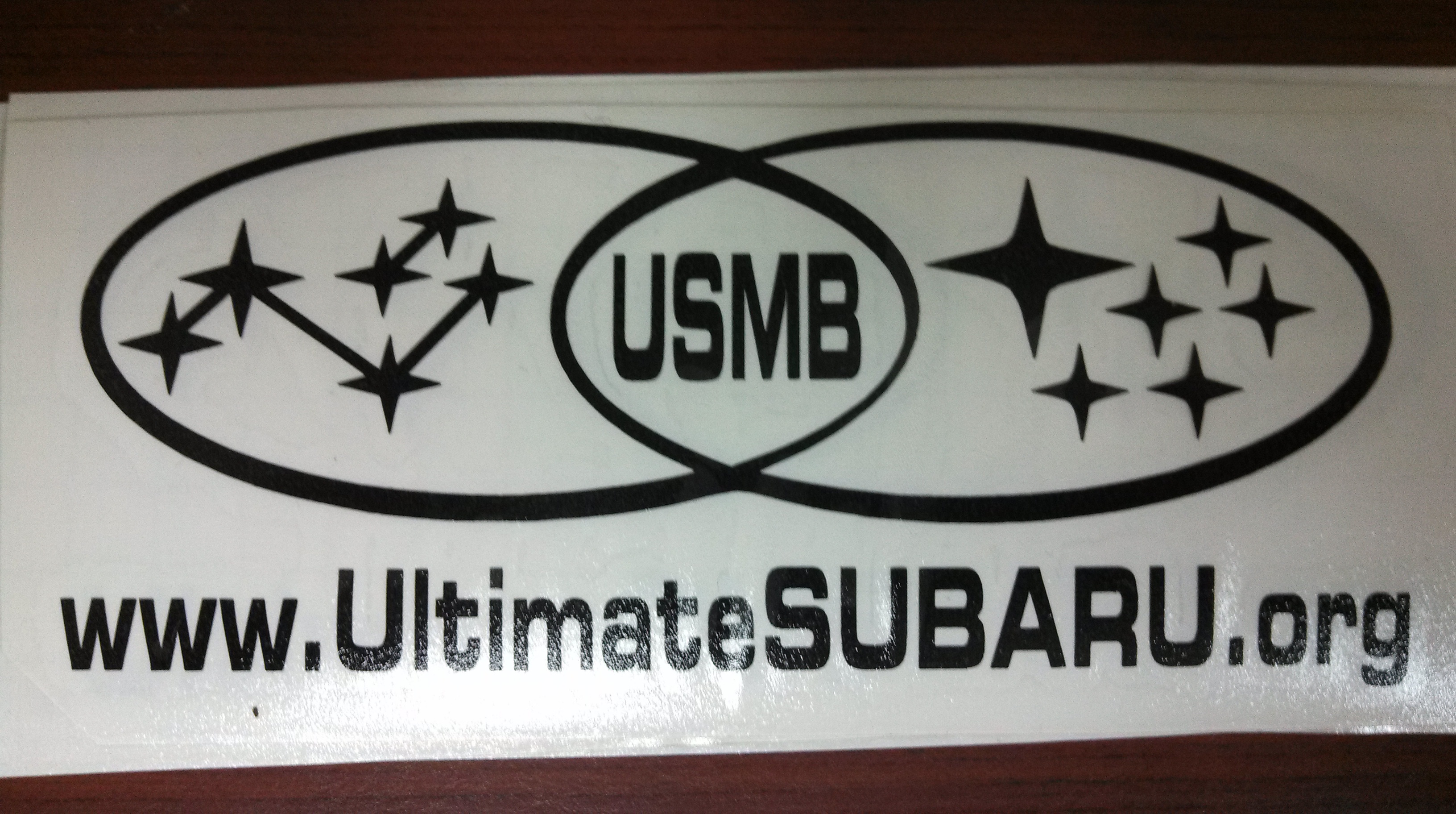 Black USMB Decal - Ultimate Subaru Decals - Ultimate Subaru Message Board